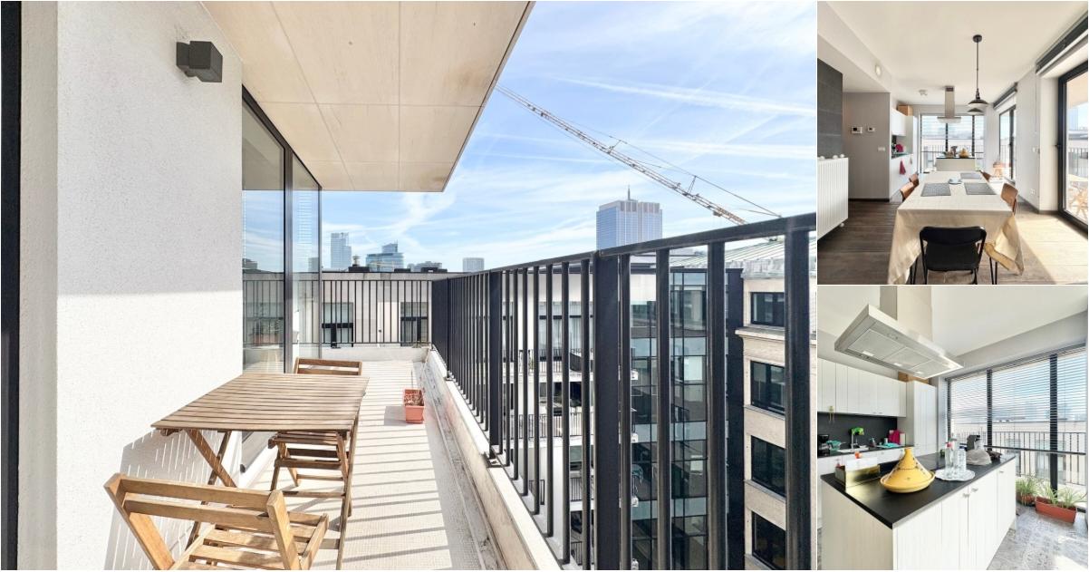 Appartement à louer avec terrasse et 2 chambres , Bruxelles (VBE46576) - Aanzicht 2