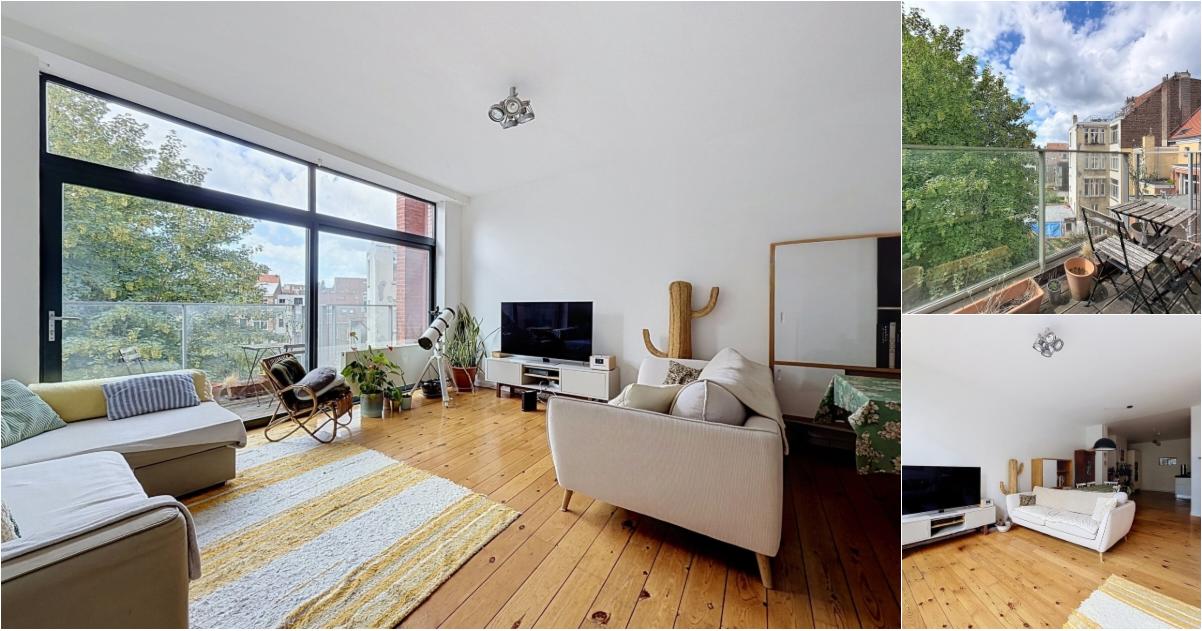 Appartement à louer avec terrasse et 3 chambres , Ixelles (VBE48222) - Aanzicht 2