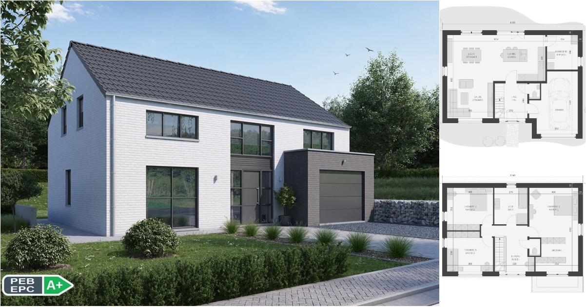Maison à vendre avec garage et 3 chambres , Richelle (VBE49250) - Aanzicht 2